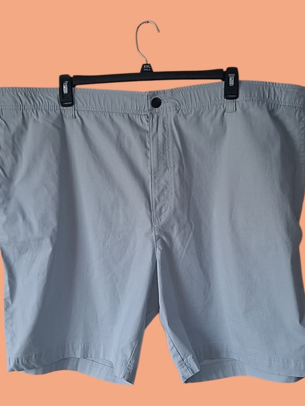 True Nation Men's Light Gray Flat-Front Casual Shorts